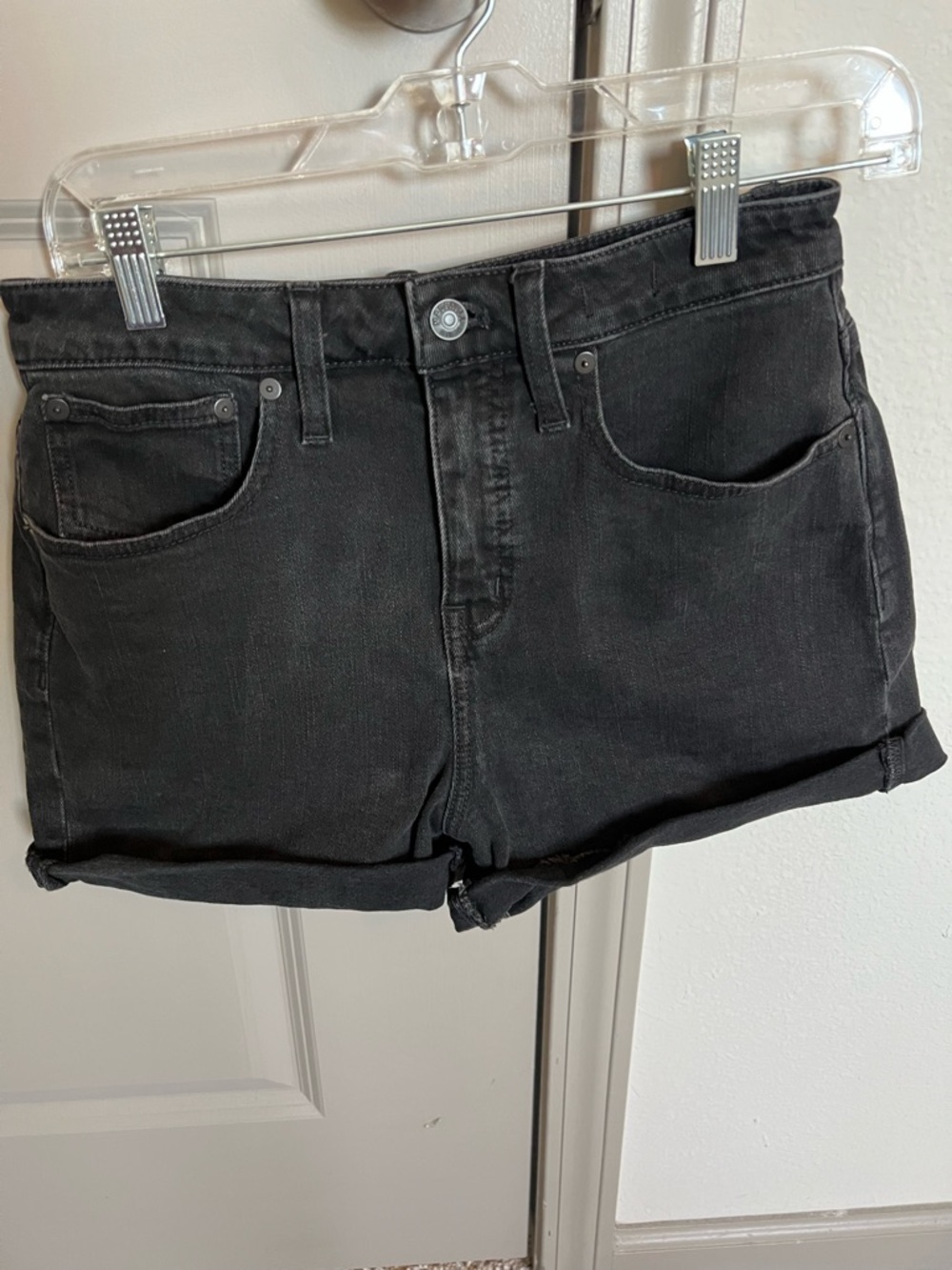 Madewell Black Jean Shorts High-Rise Curvy Size 26